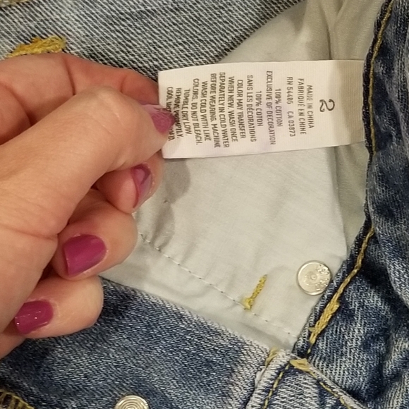 American eagle denim mini skirt size 2 distressed - Picture 5 of 5